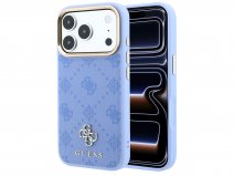 Guess Peony Print MagSafe Case Lichtblauw - iPhone 18 Pro/17 Pro hoesje
