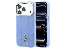 Guess Peony Stripe MagSafe Case Lichtblauw - iPhone 18 Pro/17 Pro hoesje