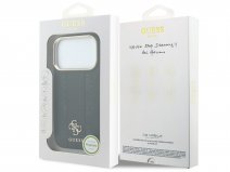 Guess Peony Stripe MagSafe Case Zwart - iPhone 18 Pro/17 Pro hoesje