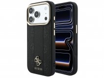Guess Peony Stripe MagSafe Case Zwart - iPhone 18 Pro/17 Pro hoesje