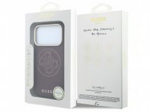 Guess Perforated 4G MagSafe Case Bordeaux - iPhone 18 Pro/17 Pro hoesje