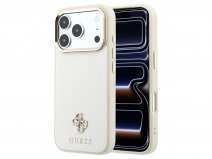 Guess Saffiano PU Leather Case Beige - iPhone 18 Pro/17 Pro hoesje