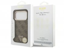 Guess Strass Triangle MagSafe Case Bruin - iPhone 18 Pro/17 Pro hoesje