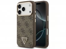 Guess Strass Triangle MagSafe Case Bruin - iPhone 18 Pro/17 Pro hoesje