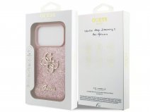 Guess Big 4G Sparkle Case Roze - iPhone 18 Pro hoesje
