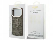 Guess Big 4G Ton Sur Ton Monogram Case Bruin - iPhone 18 Pro/17 Pro hoesje