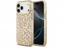 Guess Leopard Glitter MagSafe Case Beige - iPhone 18 Pro/17 Pro hoesje