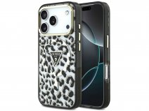Guess Leopard Glitter MagSafe Case Zwart - iPhone 18 Pro/17 Pro hoesje