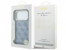 Guess Monogram MagSafe Case Blauw - iPhone 18 Pro hoesje
