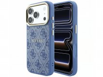 Guess Monogram MagSafe Case Blauw - iPhone 18 Pro hoesje