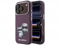 Karl Lagerfeld Ikonik Duo Sketch TPU Case Burgundy - iPhone 18 Pro/17 Pro hoesje