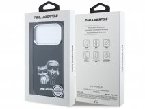 Karl Lagerfeld Ikonik Duo Sketch TPU Case Zwart - iPhone 18 Pro/17 Pro hoesje