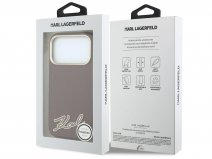 Karl Lagerfeld Signature Case Burgundy - iPhone 18 Pro/17 Pro hoesje