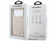 Karl Lagerfeld Signature Case Roze - iPhone 18 Pro/17 Pro hoesje