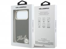 Karl Lagerfeld Signature Case Zwart - iPhone 18 Pro/17 Pro hoesje
