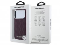Karl Lagerfeld Monogram MagSafe Case Burgundy - iPhone 18 Pro/17 Pro hoesje