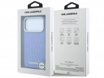 Karl Lagerfeld Monogram MagSafe Case Lichtblauw - iPhone 18 Pro/17 Pro hoesje