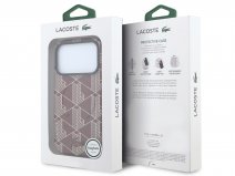 Lacoste Monogram 3D MagSafe Case Burgundy - iPhone 18 Pro/17 Pro hoesje