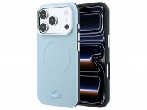 Lacoste Petit Piqué 3D MagSafe Case Lichtblauw - iPhone 18 Pro/17 Pro hoesje