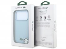 Lacoste Iconic Petit Piqué MagSafe Case Lichtblauw - iPhone 18 Pro hoesje