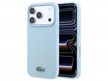 Lacoste Iconic Petit Piqué MagSafe Case Lichtblauw - iPhone 18 Pro hoesje