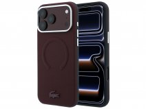 Lacoste Petit Piqué 3D MagSafe Case Burgundy - iPhone 18 Pro Max/17 Pro Max hoesje