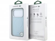 Lacoste Petit Piqué 3D MagSafe Case Lichtblauw - iPhone 18 Pro Max/17 Pro Max hoesje