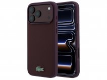 Lacoste Iconic Petit Piqué MagSafe Case Bordeaux - iPhone 18 Pro Max hoesje