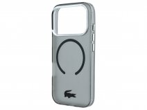 Lacoste Frosted MagSafe Case Zwart - iPhone 18 Pro/17 Pro hoesje