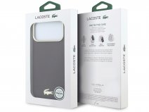 Lacoste Leather MagSafe Case Burgundy - iPhone 18 Pro/17 Pro hoesje