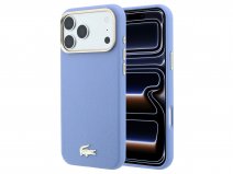 Lacoste Leather MagSafe Case Lichtblauw - iPhone 18 Pro/17 Pro hoesje