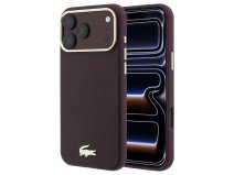 Lacoste Leather MagSafe Case Burgundy - iPhone 18 Pro Max/17 Pro Max hoesje