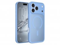 CaseMania Lens Protection iPhone 18 Pro hoesje Frosted MagSafe Case Lichtblauw