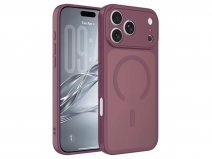 CaseMania Lens Protection iPhone 18 Pro hoesje Frosted MagSafe Case Bordeaux