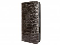 Piel Frama Premium Leather Book Lizard Bruin - iPhone 18 Pro hoesje