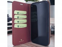Piel Frama Premium Leather Book Burgundy - iPhone 18 Pro hoesje