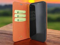 Piel Frama Premium Leather Book Ostrich Oranje - iPhone 18 Pro hoesje