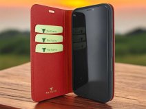 Piel Frama Premium Leather Book Croco Rood - iPhone 18 Pro hoesje