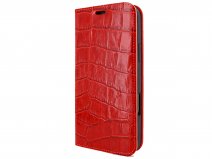 Piel Frama Premium Leather Book Croco Rood - iPhone 18 Pro hoesje