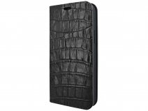 Piel Frama Premium Leather Book Croco Zwart - iPhone 18 Pro hoesje