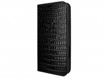 Piel Frama Premium Leather Book Lizard Zwart - iPhone 18 Pro hoesje