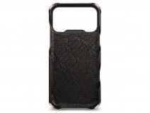 Vaja Buckler Grip Leather Case MagSafe Zwart - iPhone 18 Pro Hoesje Leer