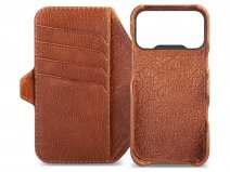 Vaja Leather Wallet Case MagSafe Cognac - iPhone 18 Pro Hoesje Leer