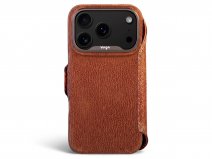 Vaja Leather Wallet Case MagSafe Cognac - iPhone 18 Pro Hoesje Leer