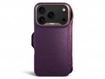 Vaja Leather Wallet Case MagSafe Paars - iPhone 18 Pro Hoesje Leer