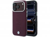 BMW Logo Debossed Leather Case Bordeaux - iPhone 18 Pro Max/17 Pro Max hoesje