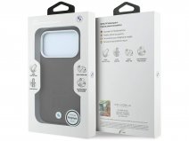 BMW Logo Debossed Leather Case Zwart - iPhone 18 Pro Max/17 Pro Max hoesje