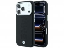 BMW Logo Debossed Leather Case Zwart - iPhone 18 Pro Max/17 Pro Max hoesje