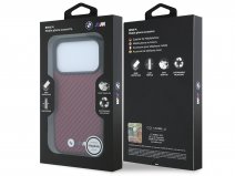 BMW M iPhone 18 Pro Max/17 Pro Max hoesje - Carbon Circle Magsafe Case Burgundy
