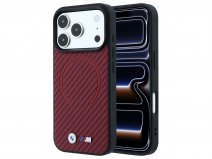 BMW M iPhone 18 Pro Max/17 Pro Max hoesje - Carbon Circle Magsafe Case Burgundy